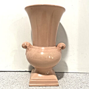 Vintage Abingdon USA Vase Pink Pastel Pottery Shapely Cottage Farmhouse Signed